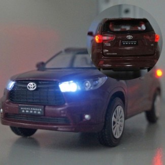 Toyota Highlander Die-Cast Model Car with Sound, Light, and Opening Doors, Metal Alloy, 15 cm Price in Pakistan | LAPTAB