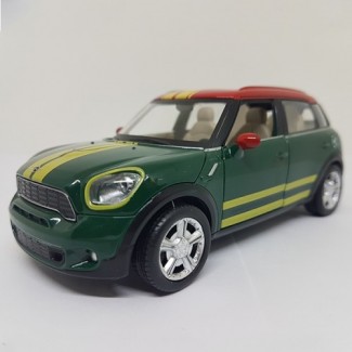 Metal Body BMW Mini Cooper Countryman Die-Cast Car Model with Lights, Sounds, and Pull-Back Function