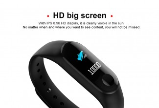 M3 Smart Bracelet with Blood Pressure, Heart Rate, Sleep Monitoring, Call and Message Alerts Price in Pakistan | LAPTAB