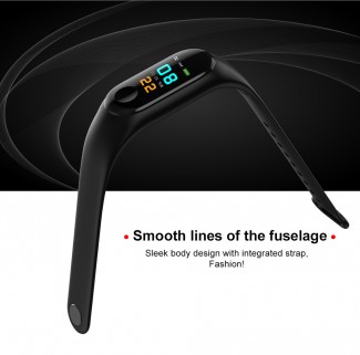 M3 Smart Bracelet with Blood Pressure, Heart Rate, Sleep Monitoring, Call and Message Alerts Price in Pakistan | LAPTAB