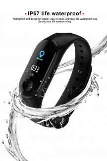 M3 Smart Bracelet with Blood Pressure, Heart Rate, Sleep Monitoring, Call and Message Alerts Price in Pakistan | LAPTAB