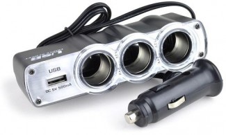 WF-0120 3-in-1 Vehicle Power Supply with 3 Cigarette Lighter Sockets, 12/24V Output Price in Pakistan | LAPTAB