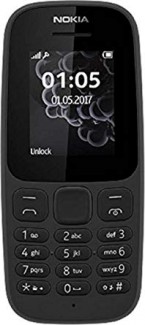 Nokia 105 (Dual SIM, Black)