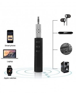 Audio Jack Music Bluetooth Receiver B09 with Call and Music Control Buttons, Black Price in Pakistan | LAPTAB