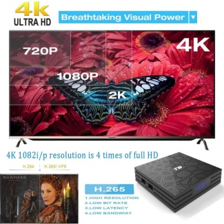 T9 Android TV Box 4GB RAM 64GB ROM with 4K UHD, Bluetooth, USB, and Playstore Support Price in Pakistan | LAPTAB