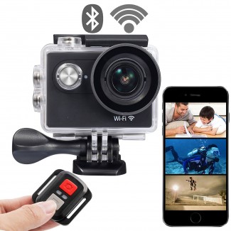 Water Sports Action Camera with 2.4G Remote, 2