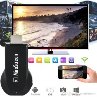 MX AnyCast Airplay Wireless WiFi Display TV Dongle Receiver for iOS, Android, Windows, Mac Price in Pakistan | LAPTAB