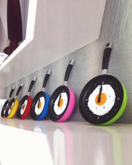 Creative Omelette Frying Pan Wall Clock with Kitchen Egg Design, ABS Material Price in Pakistan | LAPTAB