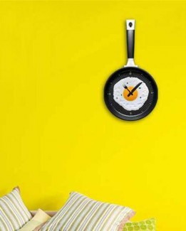 Creative Omelette Frying Pan Wall Clock with Kitchen Egg Design, ABS Material Price in Pakistan | LAPTAB
