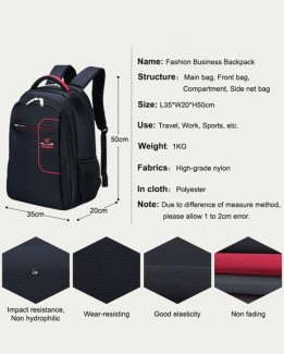 School Business Waterproof Backpack with Laptop Compartment and Ventilated Back Pad Price in Pakistan | LAPTAB