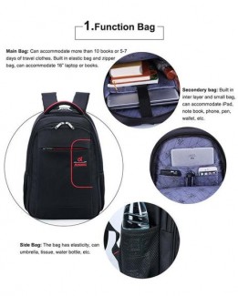 School Business Waterproof Backpack with Laptop Compartment and Ventilated Back Pad Price in Pakistan | LAPTAB