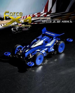4WD Fast F1 Racing Car Electric Toy for Kids Age 3+, Blue Plastic Body