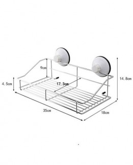 Bathroom Kitchen Chrome Shelf Rack with Magic Suction Cups, Rust-Resistant Aluminum Price in Pakistan | LAPTAB