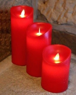 Electric Wax Candle Medium Red ? Battery Operated, Safe Soft Glow, Home Fragrance Price in Pakistan | LAPTAB