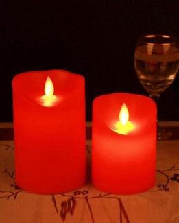 Electric Wax Candle Medium Red ? Battery Operated, Safe Soft Glow, Home Fragrance Price in Pakistan | LAPTAB
