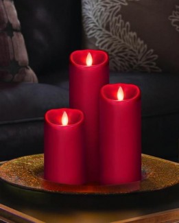 Electric Wax Candle Medium Red ? Battery Operated, Safe Soft Glow, Home Fragrance Price in Pakistan | LAPTAB