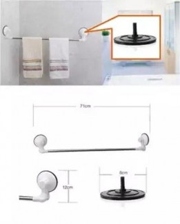 Rough Wall Surface Corners Towel Rack with Magic Suction Cup, No Drilling Needed Price in Pakistan | LAPTAB