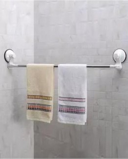 Rough Wall Surface Corners Towel Rack With Magic Suction Cup