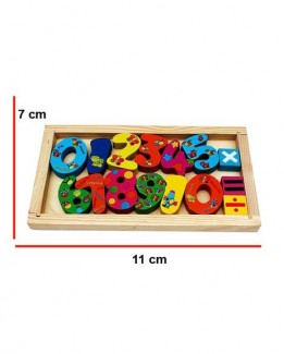 Wooden Counting Block Board with Numbers 0-9 and Math Symbols for Kids Learning Price in Pakistan | LAPTAB