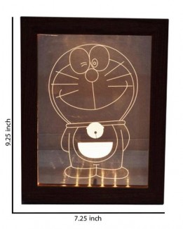 Doraemon Brown Acrylic Frame with LED Light, Dual Lamp and Frame Use Price in Pakistan | LAPTAB