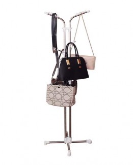 Stainless Steel Clothes and Handbag Rack with 4 Hooks for Small Spaces Price in Pakistan | LAPTAB