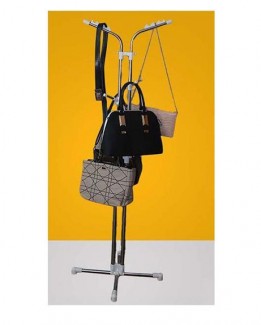 Stainless Steel Clothes and Handbag Rack with 4 Hooks for Small Spaces Price in Pakistan | LAPTAB