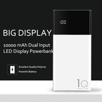 Morui ML10 Power Bank 10000mAh with LED Display and Dual 5V/2A USB Ports Price in Pakistan | LAPTAB