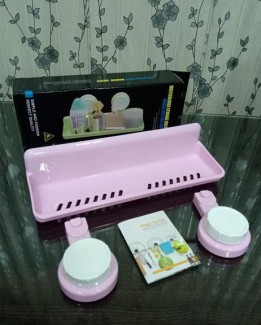 Multi Colored Storage Shelf with Magic Suction Cup, Removable and Reusable, No Drilling Needed Price in Pakistan | LAPTAB
