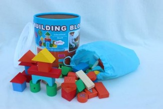 Wooden Advanced Building Block Set, 50 Pieces, Safe Water-Based Paint, Develops Motor Skills and Creativity Price in Pakistan | LAPTAB