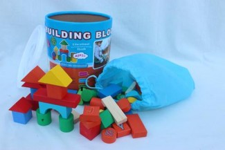 Wooden Advanced Building Block Set, 50 Pieces, Safe Water-Based Paint, Develops Motor Skills and Creativity Price in Pakistan | LAPTAB