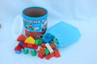 Wooden Advanced Building Block Set, 50 Pieces, Safe Water-Based Paint, Develops Motor Skills and Creativity Price in Pakistan | LAPTAB