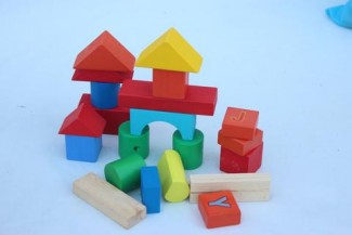 Wooden Advanced Building Block Set, 50 Pieces, Safe Water-Based Paint, Develops Motor Skills and Creativity Price in Pakistan | LAPTAB