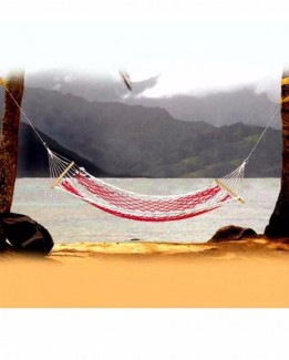 Hammock Swing Red & White - Comfortable, Durable Addition for Playsets