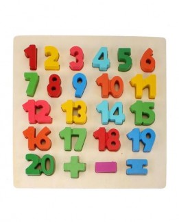 Wooden 1 to 20 Number Blocks Board - Safe, Educational Toy for Kids Price in Pakistan | LAPTAB