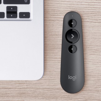 Logitech Presenter Wireless Bluetooth R500, 20m Range, USB/Bluetooth, Black Price in Pakistan | LAPTAB