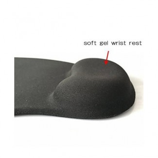 Mouse Pad with Gel Wrist Support, Non-Slip Base, Ergonomic Comfort, Black Price in Pakistan | LAPTAB