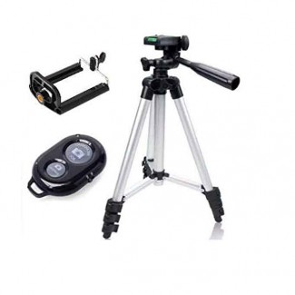 Aluminium DK 3888 Foldable Camera Mobile Stand with Bluetooth Remote Control Price in Pakistan | LAPTAB