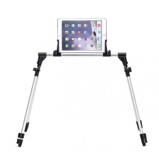 Aluminum Floor Mobile & Tablet Stand Holder 301-L Adjustable Height Silver Price in Pakistan | LAPTAB