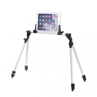 Aluminum Floor Mobile & Tablet Stand Holder 301-L Adjustable Height Silver Price in Pakistan | LAPTAB