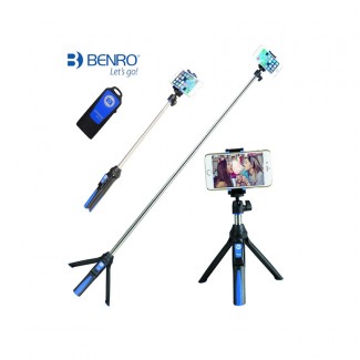 Benro Tripod Selfie Stick 3in1 Extendable + Bluetooth Remote