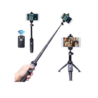 Yunteng Tripod Selfie Stick with Phone Holder + Controller