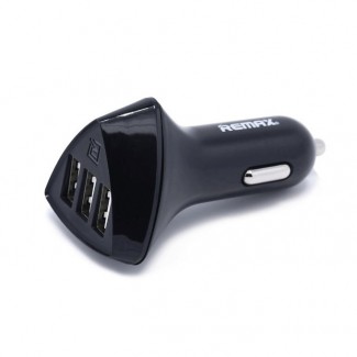 Remax Aliens RCC-304 3-Port 4.2A USB Car Charger with Intelligent Chip, Black