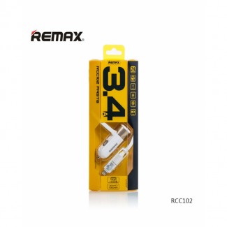 Remax Fast 8 3.4A Single USB Car Charger with 2-in-1 Micro USB and Lightning Cable Price in Pakistan | LAPTAB