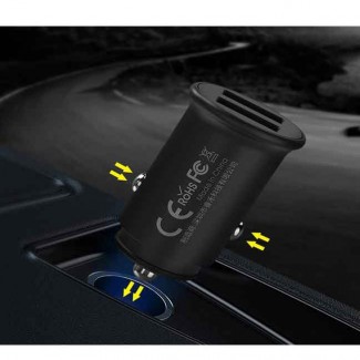 Remax RCC-219 Roki Series Car Charger 2.4A with Alloy Connector, Black Price in Pakistan | LAPTAB