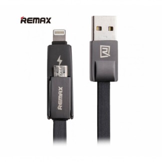 Remax 2in1 Strive Data & Charging Cable for iPhone and Android with Fast Charging and Durable Flat Wire Price in Pakistan | LAPTAB