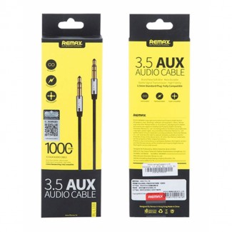 Remax RL-L200 2m 3.5mm AUX Audio Cable Black with Eco-friendly TPE and Smart Control Price in Pakistan | LAPTAB