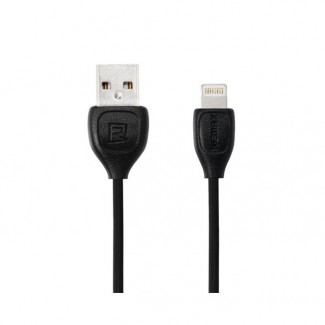 Remax Lesu RC-050i Black Flat Noodles Apple USB Data Cable, 1.3A Current