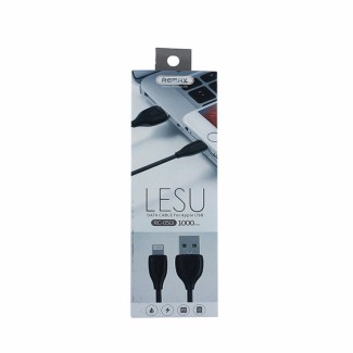 Remax Lesu RC-050i Black Flat Noodles Apple USB Data Cable, 1.3A Current Price in Pakistan | LAPTAB