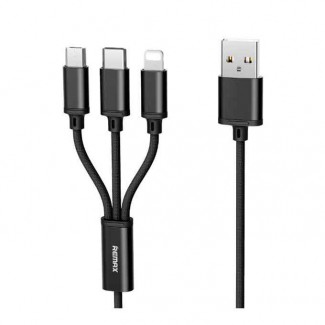Remax RC-131th 3-in-1 USB Charging Cable for Micro USB, Type-C & Lightning
