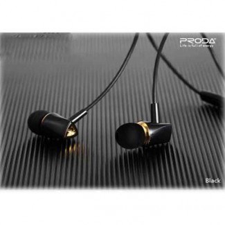 Proda Pauz Series PD-E200 Wired Earphones with HD Microphone, Black Price in Pakistan | LAPTAB